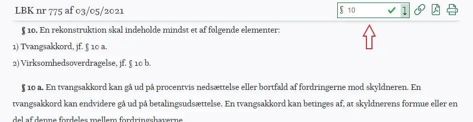 Nu Er Det Muligt At Springe Imellem Paragraffer På Retsinformation.dk